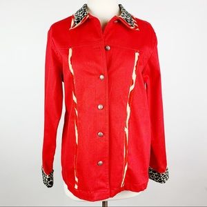 St. Joanne Animal Print Jacket Size Large